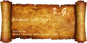 Krebsz Gábor névjegykártya