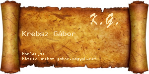 Krebsz Gábor névjegykártya