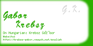 gabor krebsz business card